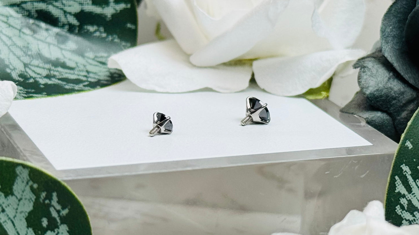 Internally Threaded CZ Prong Ends (14G)