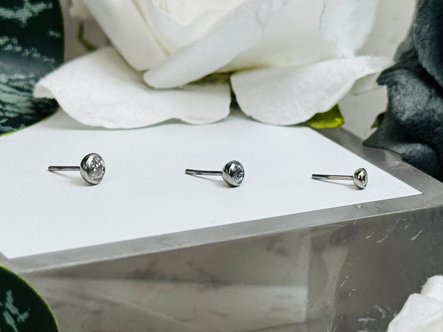 Threadless CZ Bezel Set Ends