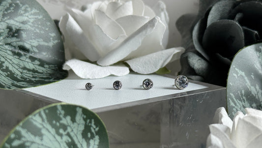 Threadless CZ Bezel Set Gems