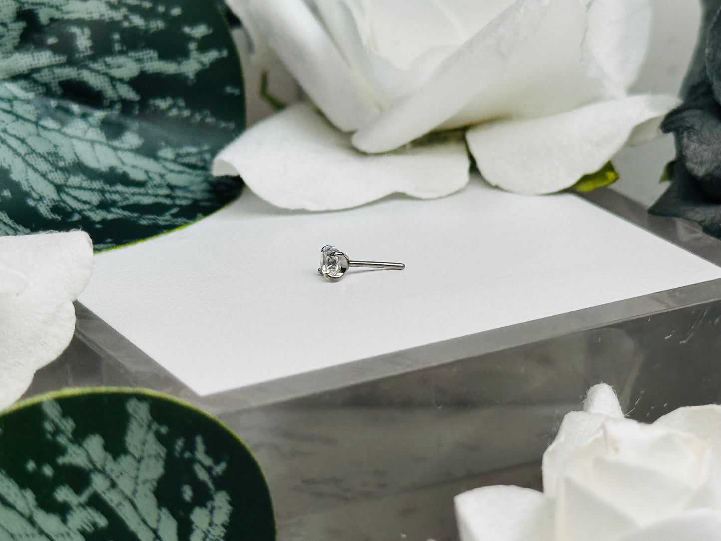Threadless CZ Gem Prongs